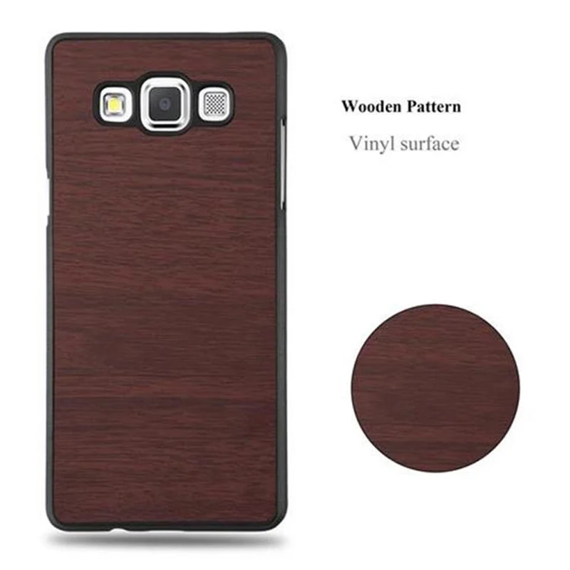 Cadorabo Hülle kompatibel mit Samsung Galaxy A3 2015 Hard Case Schutzhülle in Holz Optik gegen Kratzer und Stöße