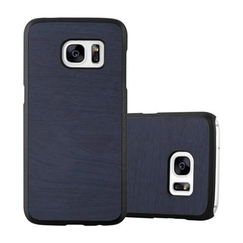 Cadorabo Hülle kompatibel mit Samsung Galaxy S7 Hard Case Schutzhülle in Holz Optik gegen Kratzer und Stöße