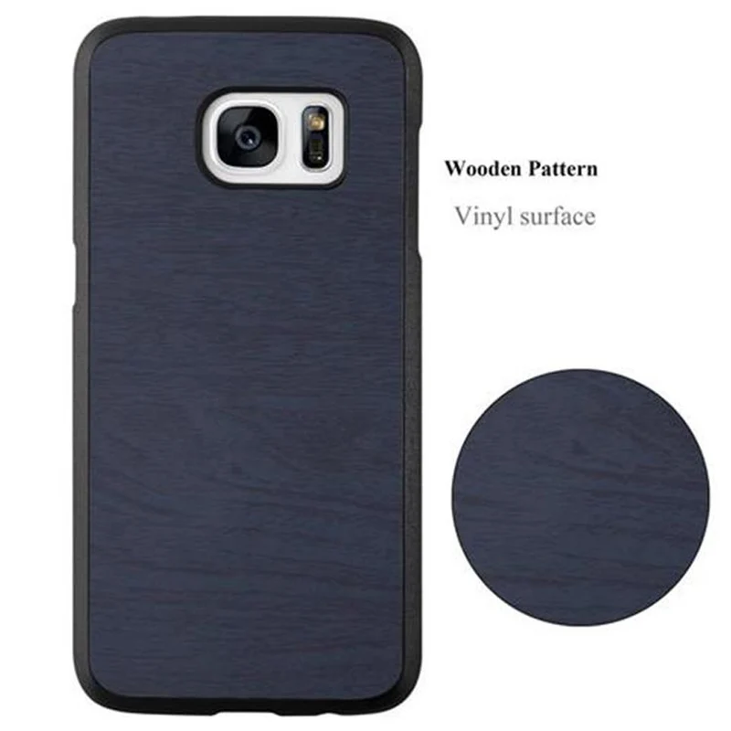 Cadorabo Hülle kompatibel mit Samsung Galaxy S7 Hard Case Schutzhülle in Holz Optik gegen Kratzer und Stöße