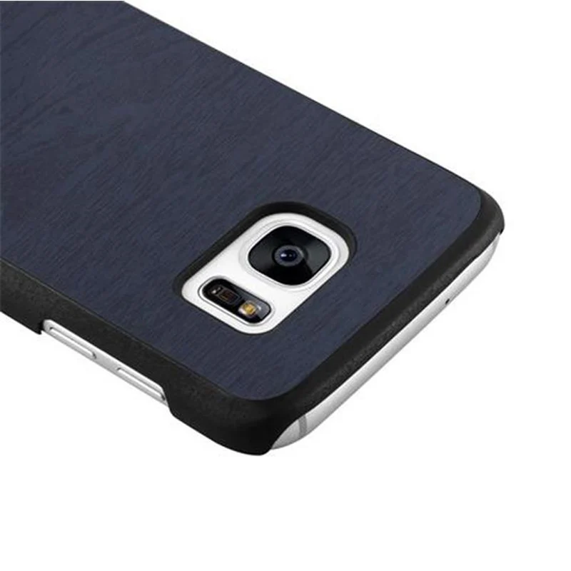 Cadorabo Hülle kompatibel mit Samsung Galaxy S7 Hard Case Schutzhülle in Holz Optik gegen Kratzer und Stöße