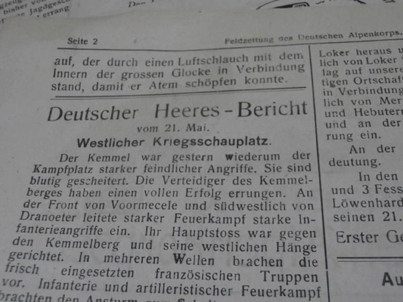 "Feldzeitung des Deutschen Alpenkorps" 7 Ausgaben - Mai 1918