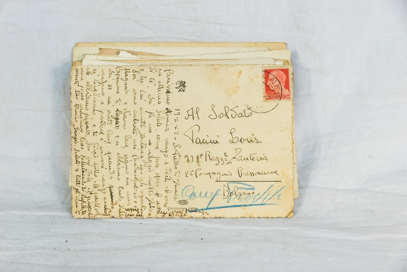 Papierblock einer Familie aus dem 2. Weltkrieg