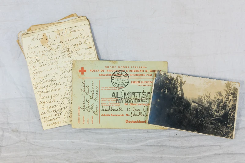Papierblock einer Familie aus dem 2. Weltkrieg