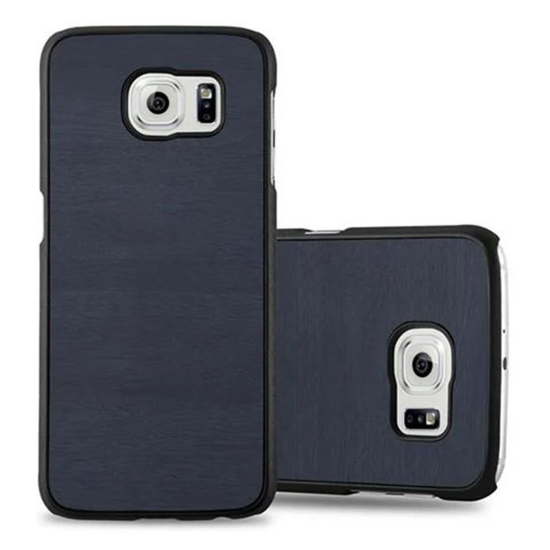Cadorabo Hülle kompatibel mit Samsung Galaxy S6 Hard Case Schutzhülle in Holz Optik gegen Kratzer und Stöße