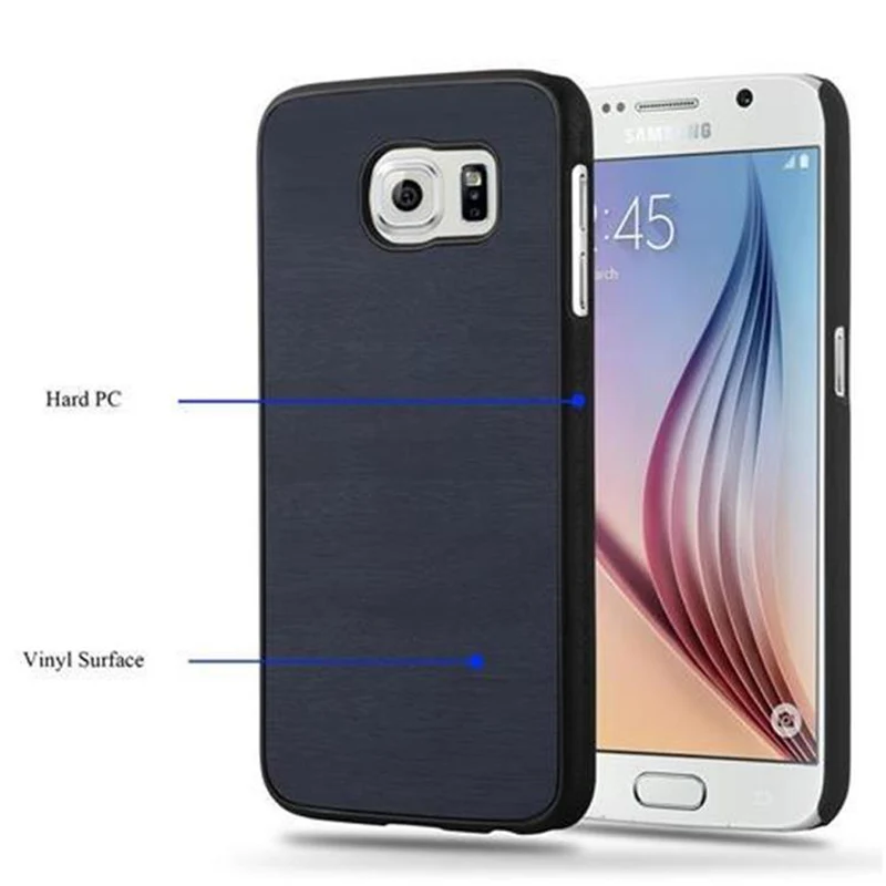 Cadorabo Hülle kompatibel mit Samsung Galaxy S6 Hard Case Schutzhülle in Holz Optik gegen Kratzer und Stöße