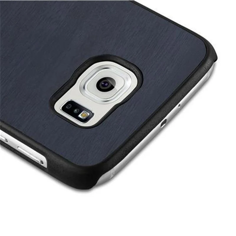 Cadorabo Hülle kompatibel mit Samsung Galaxy S6 Hard Case Schutzhülle in Holz Optik gegen Kratzer und Stöße