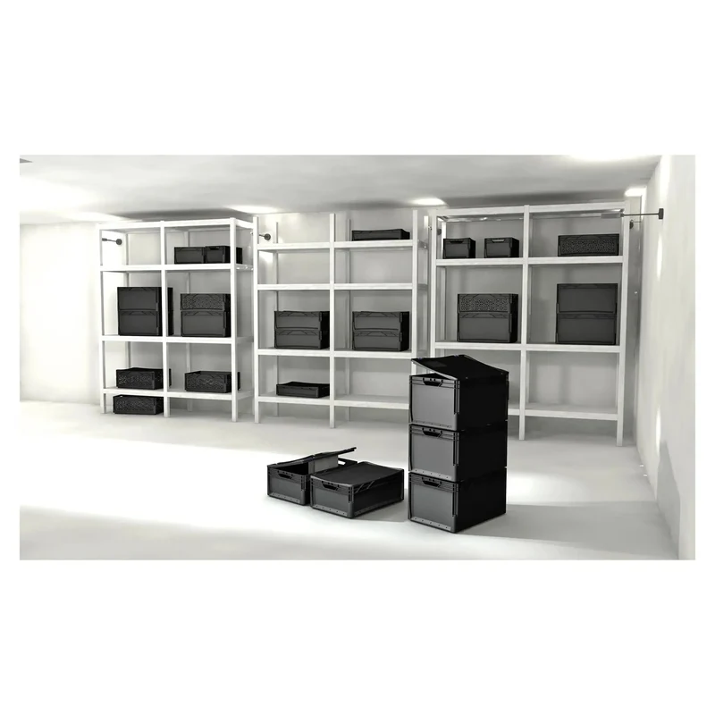 Euronormbox Vollwand 60 x 40 x 22 cm schwarz