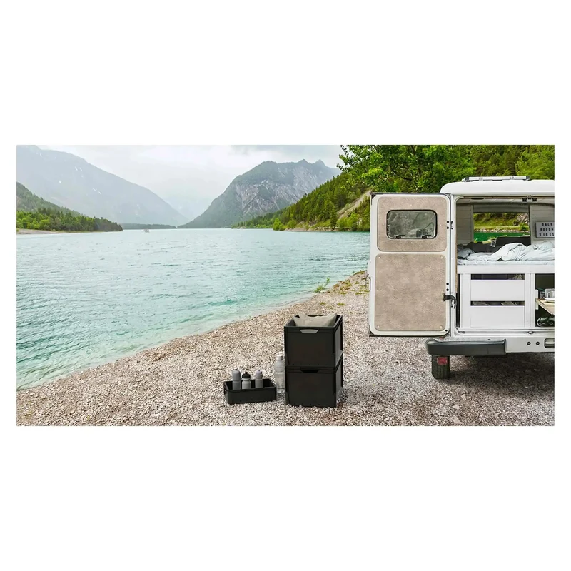 Euronormbox Vollwand 60 x 40 x 22 cm schwarz