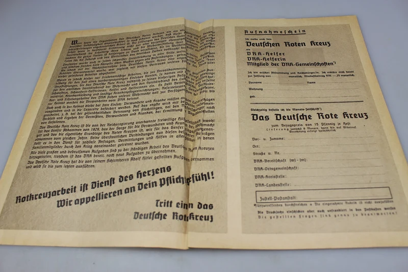 Broschüre mit DRK-Aufnahmeinformationen