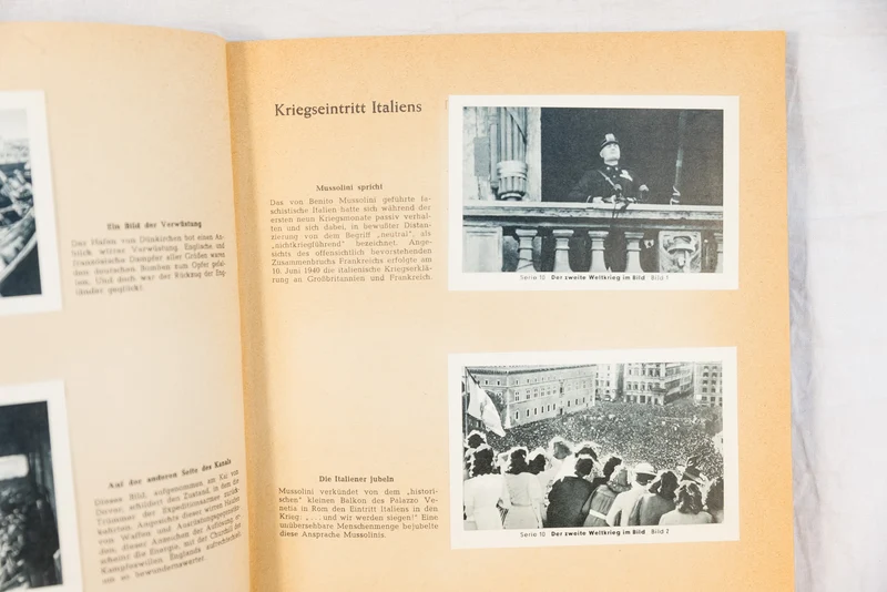 „Der Zweite Weltrieg im Bild“ Zwei Bände. Stickeralbum aus den 60er Jahren