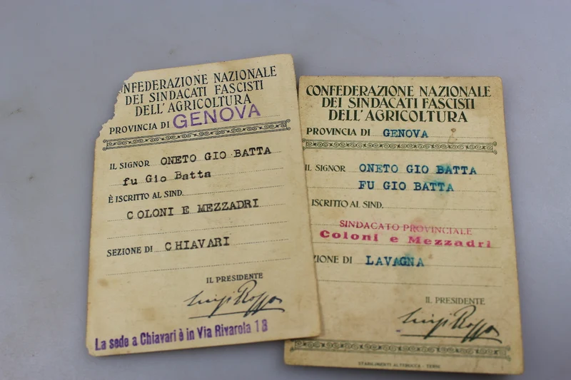 Paar VII. und X. Faschistische Unionskarten