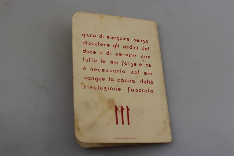 ONB „Balilla“ XII° Mitgliedskarte