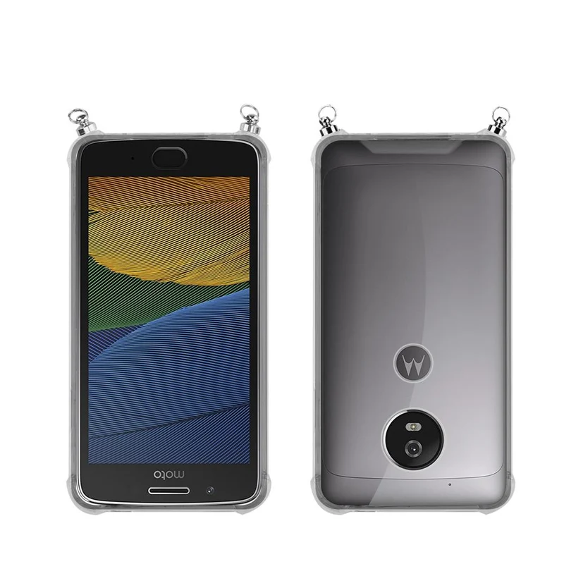 Silikon Hülle Handykette kompatibel mit Motorola MOTO G5 mit goldenen Ringen