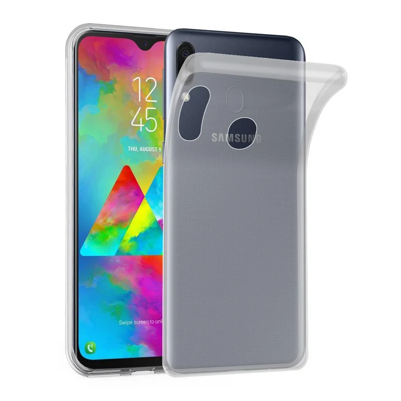 Cadorabo Hülle kompatibel mit Samsung Galaxy M20 Schutzhülle aus flexiblem TPU Silikon