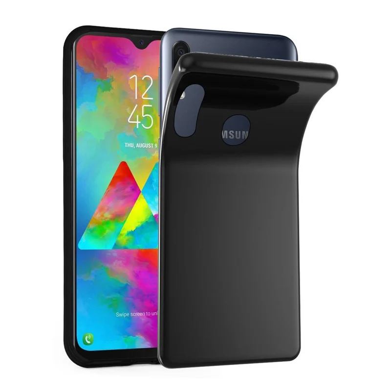 Cadorabo Hülle kompatibel mit Samsung Galaxy M20 Schutzhülle aus flexiblem TPU Silikon