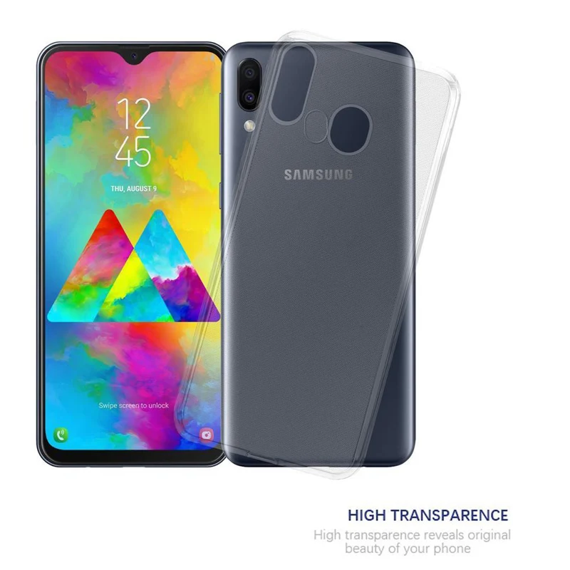 Cadorabo Hülle kompatibel mit Samsung Galaxy M20 Schutzhülle aus flexiblem TPU Silikon
