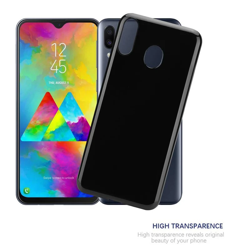 Cadorabo Hülle kompatibel mit Samsung Galaxy M20 Schutzhülle aus flexiblem TPU Silikon