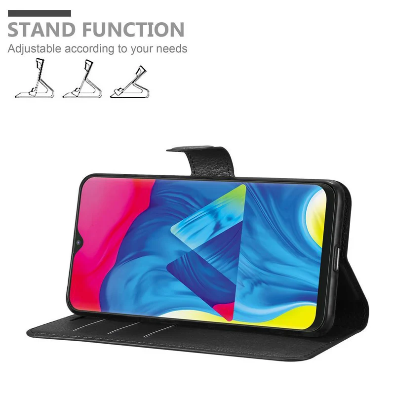 Cadorabo Hülle kompatibel mit Samsung Galaxy A10 / M10 Schutzhülle mit Magnetverschluss, Standfunktion und Kartenfach