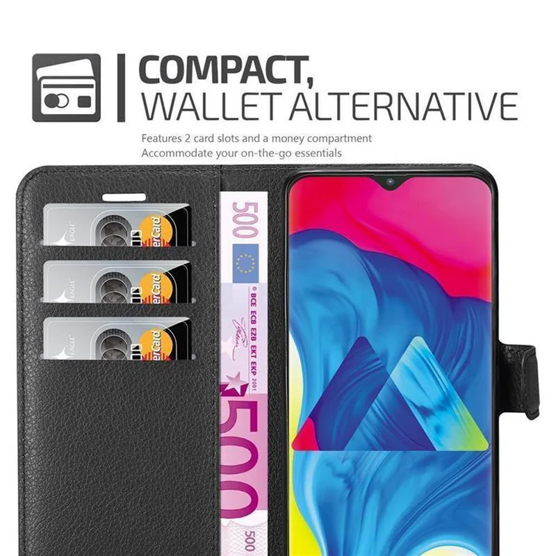 Cadorabo Hülle kompatibel mit Samsung Galaxy A10 / M10 Schutzhülle mit Magnetverschluss, Standfunktion und Kartenfach