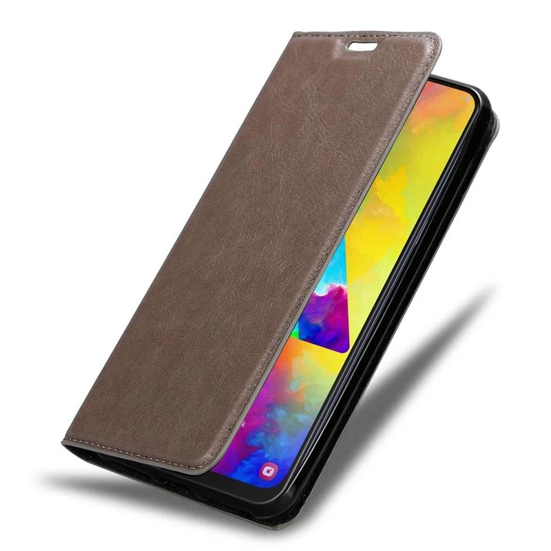 Cadorabo Hülle kompatibel mit Samsung Galaxy M20 Schutzhülle mit Magnetverschluss, Standfunktion und Kartenfach