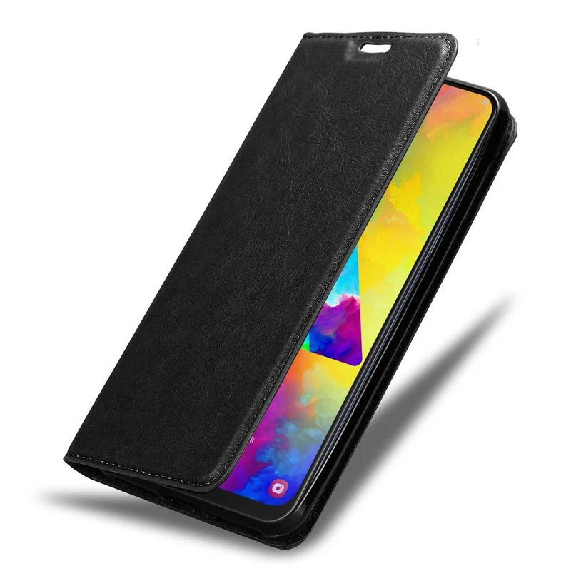 Cadorabo Hülle kompatibel mit Samsung Galaxy M20 Schutzhülle mit Magnetverschluss, Standfunktion und Kartenfach
