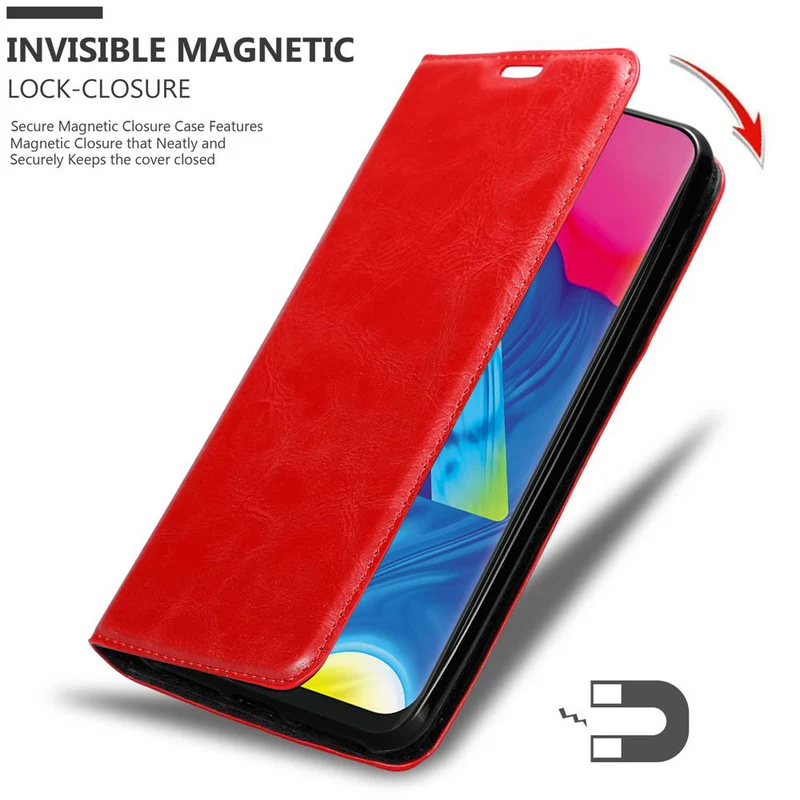 Cadorabo Hülle kompatibel mit Samsung Galaxy A10 / M10 Schutzhülle mit Magnetverschluss, Standfunktion und Kartenfach