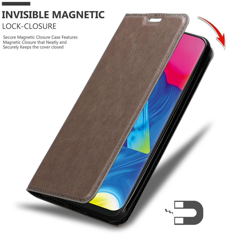 Cadorabo Hülle kompatibel mit Samsung Galaxy A10 / M10 Schutzhülle mit Magnetverschluss, Standfunktion und Kartenfach