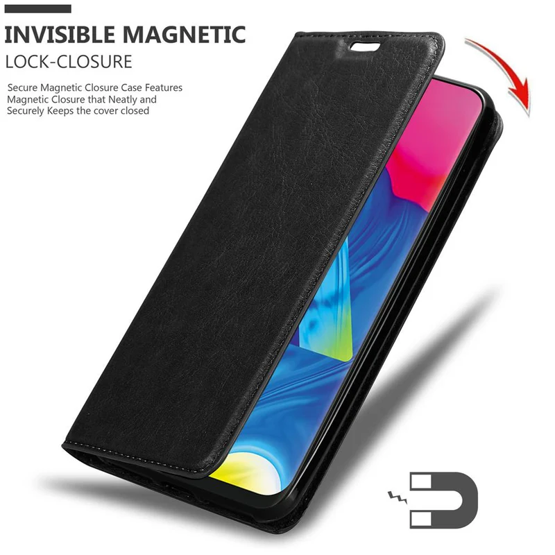 Cadorabo Hülle kompatibel mit Samsung Galaxy A10 / M10 Schutzhülle mit Magnetverschluss, Standfunktion und Kartenfach