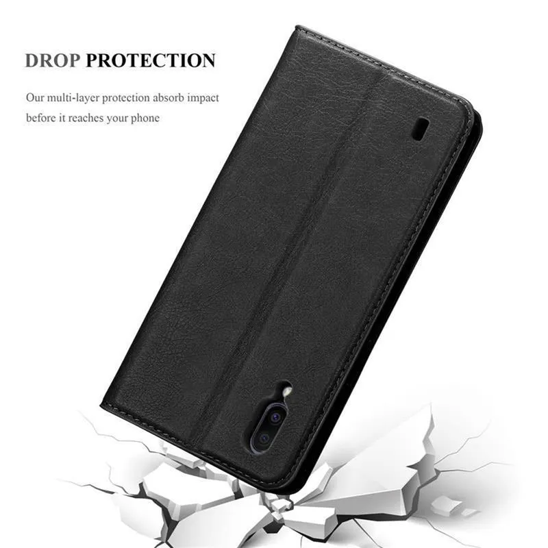 Cadorabo Hülle kompatibel mit Samsung Galaxy A10 / M10 Schutzhülle mit Magnetverschluss, Standfunktion und Kartenfach