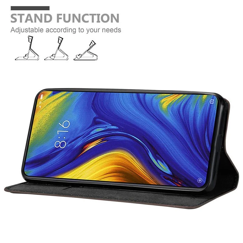 Cadorabo Hülle kompatibel mit Xiaomi Mi MIX 3 Schutzhülle mit Magnetverschluss, Standfunktion und Kartenfach