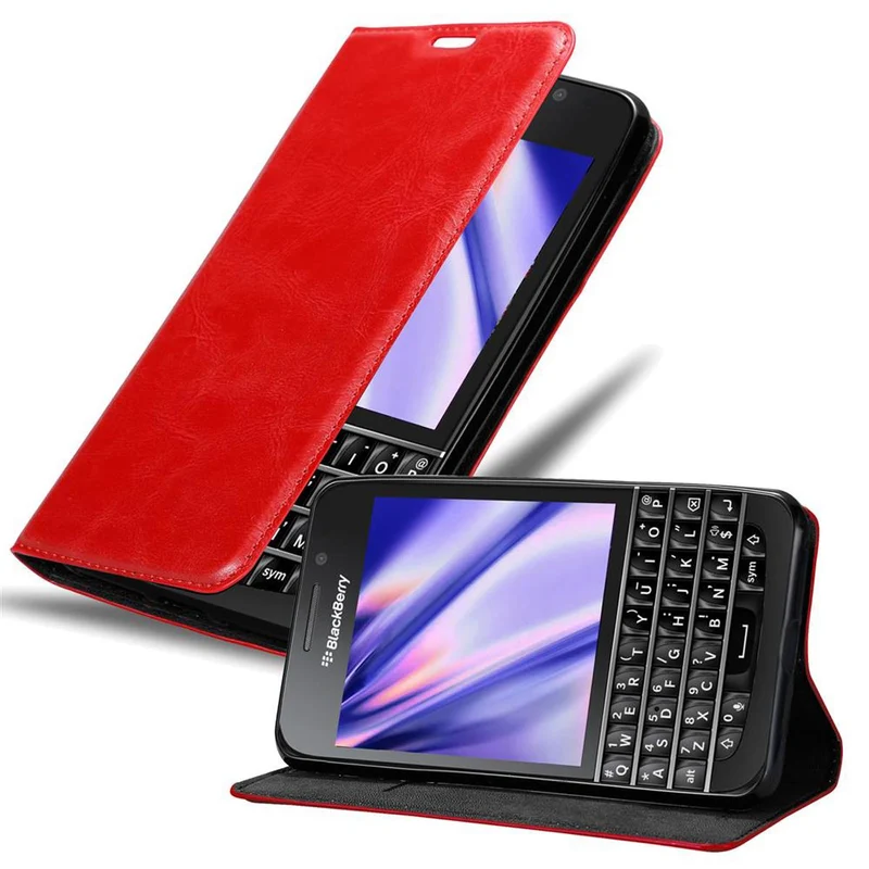 Cadorabo Hülle kompatibel mit Blackberry Q10 Schutzhülle mit Magnetverschluss, Standfunktion und Kartenfach