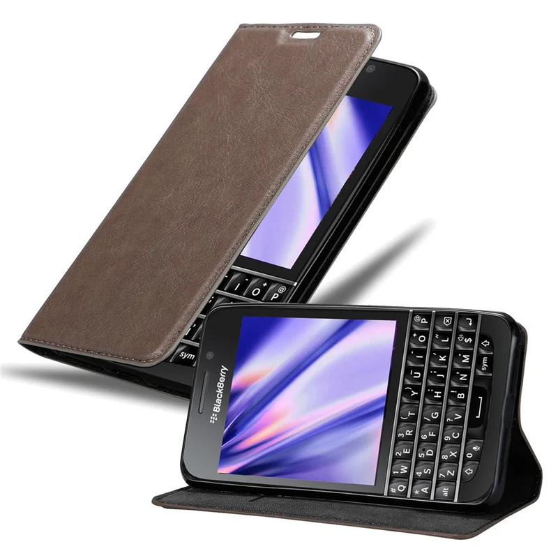 Cadorabo Hülle kompatibel mit Blackberry Q10 Schutzhülle mit Magnetverschluss, Standfunktion und Kartenfach