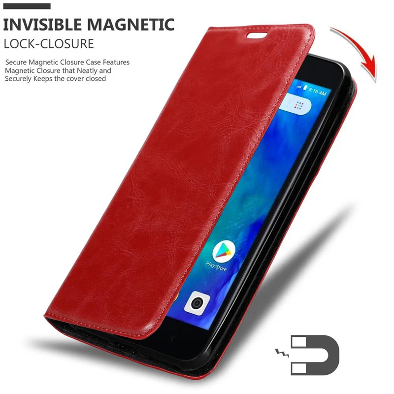 Cadorabo Hülle kompatibel mit Xiaomi RedMi GO Schutzhülle mit Magnetverschluss, Standfunktion und Kartenfach