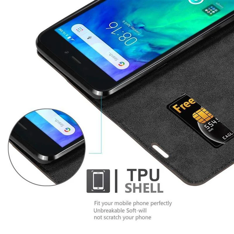 Cadorabo Hülle kompatibel mit Xiaomi RedMi GO Schutzhülle mit Magnetverschluss, Standfunktion und Kartenfach