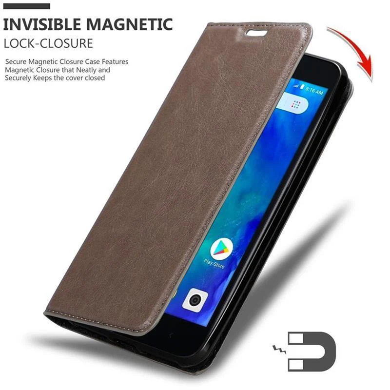 Cadorabo Hülle kompatibel mit Xiaomi RedMi GO Schutzhülle mit Magnetverschluss, Standfunktion und Kartenfach