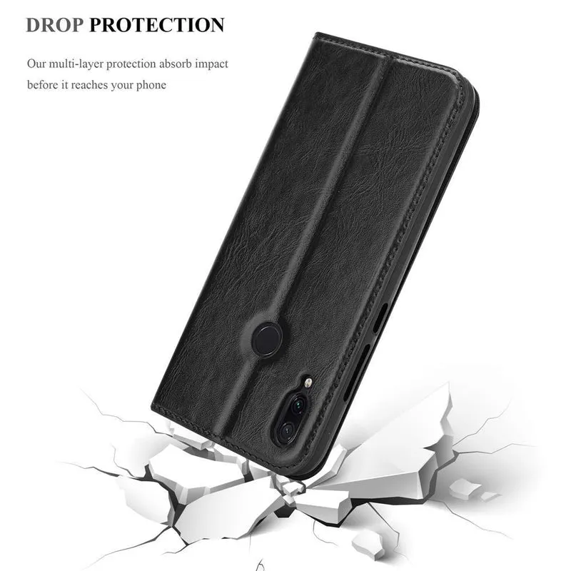 Cadorabo Hülle kompatibel mit Xiaomi RedMi NOTE 7 Schutzhülle mit Magnetverschluss, Standfunktion und Kartenfach