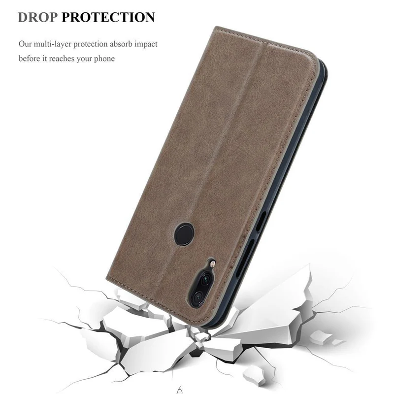 Cadorabo Hülle kompatibel mit Xiaomi RedMi NOTE 7 Schutzhülle mit Magnetverschluss, Standfunktion und Kartenfach