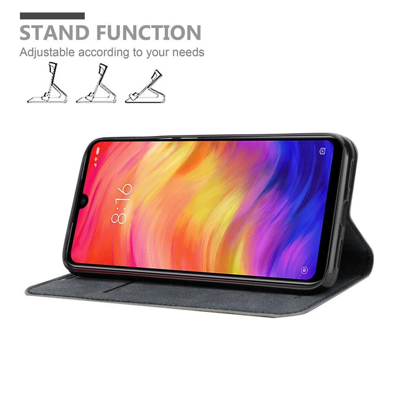Cadorabo Hülle kompatibel mit Xiaomi RedMi NOTE 7 Schutzhülle mit Magnetverschluss, Standfunktion und Kartenfach