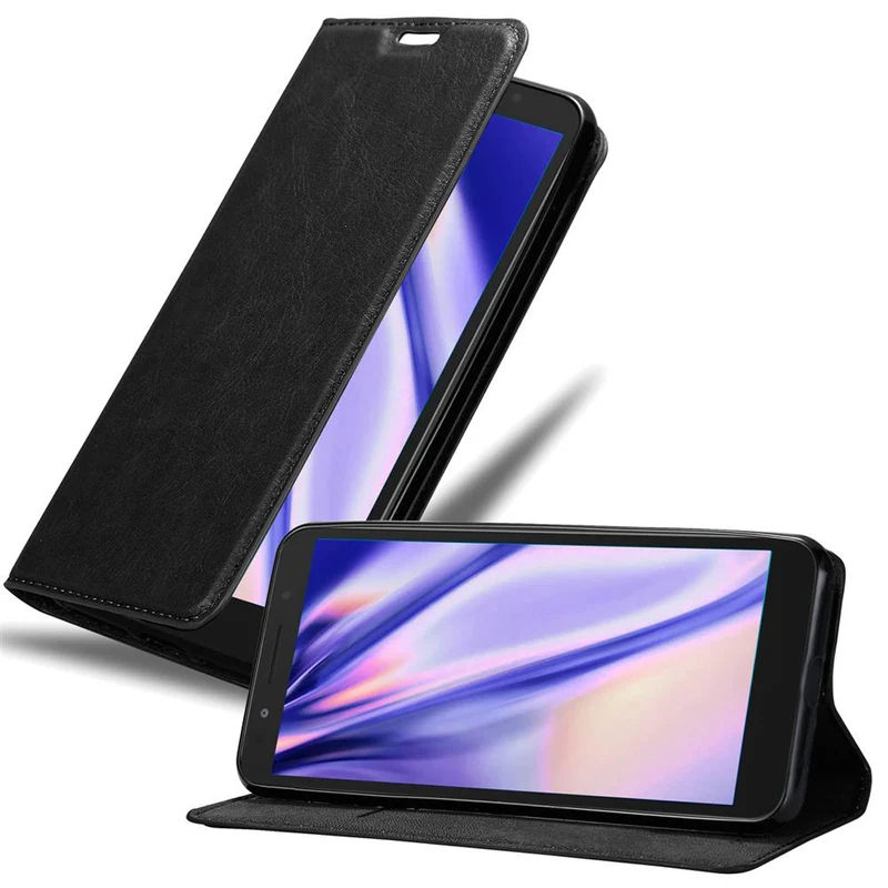 Cadorabo Hülle kompatibel mit Alcatel 1X 2019 Schutzhülle mit Magnetverschluss, Standfunktion und Kartenfach