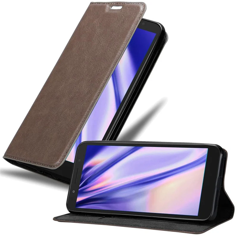 Cadorabo Hülle kompatibel mit Alcatel 1X 2019 Schutzhülle mit Magnetverschluss, Standfunktion und Kartenfach