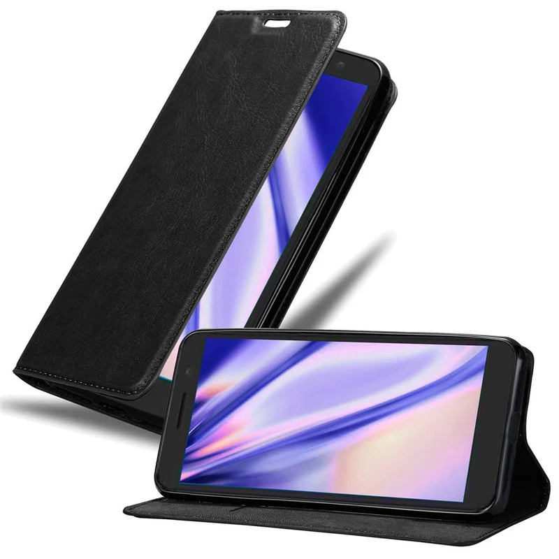 Cadorabo Hülle kompatibel mit Alcatel 1 2019 Schutzhülle mit Magnetverschluss, Standfunktion und Kartenfach