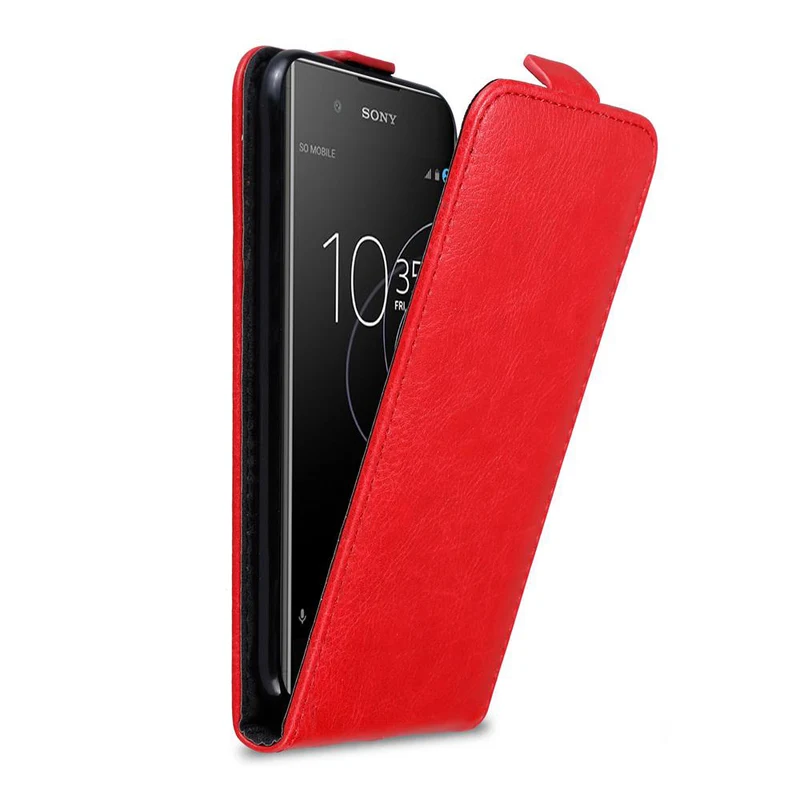 Cadorabo Hülle kompatibel mit Sony Xperia XA1 PLUS Schutzhülle im Flip Design mit Magnetverschluss