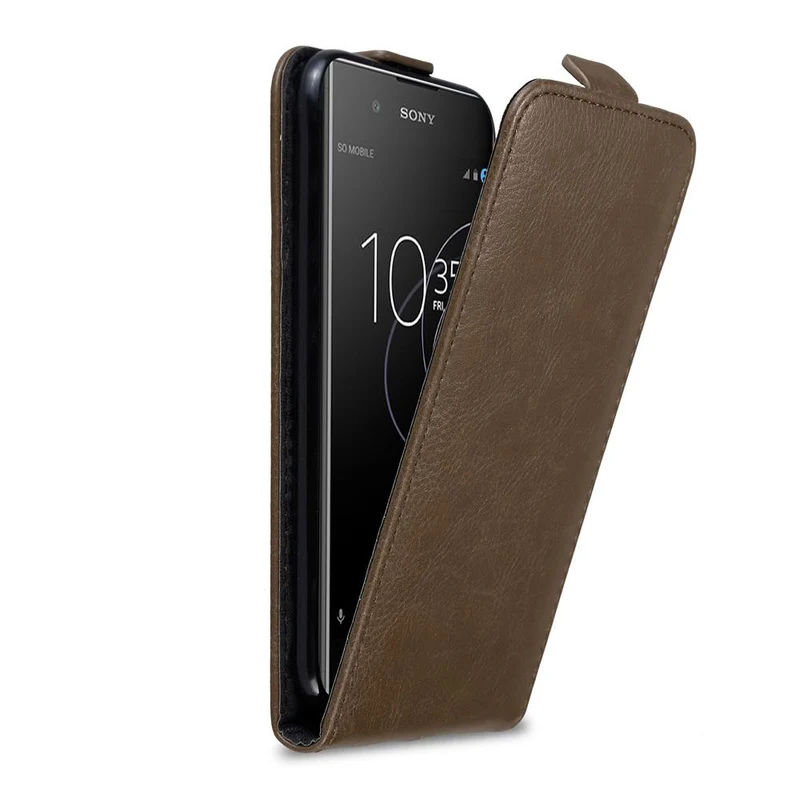 Cadorabo Hülle kompatibel mit Sony Xperia XA1 PLUS Schutzhülle im Flip Design mit Magnetverschluss