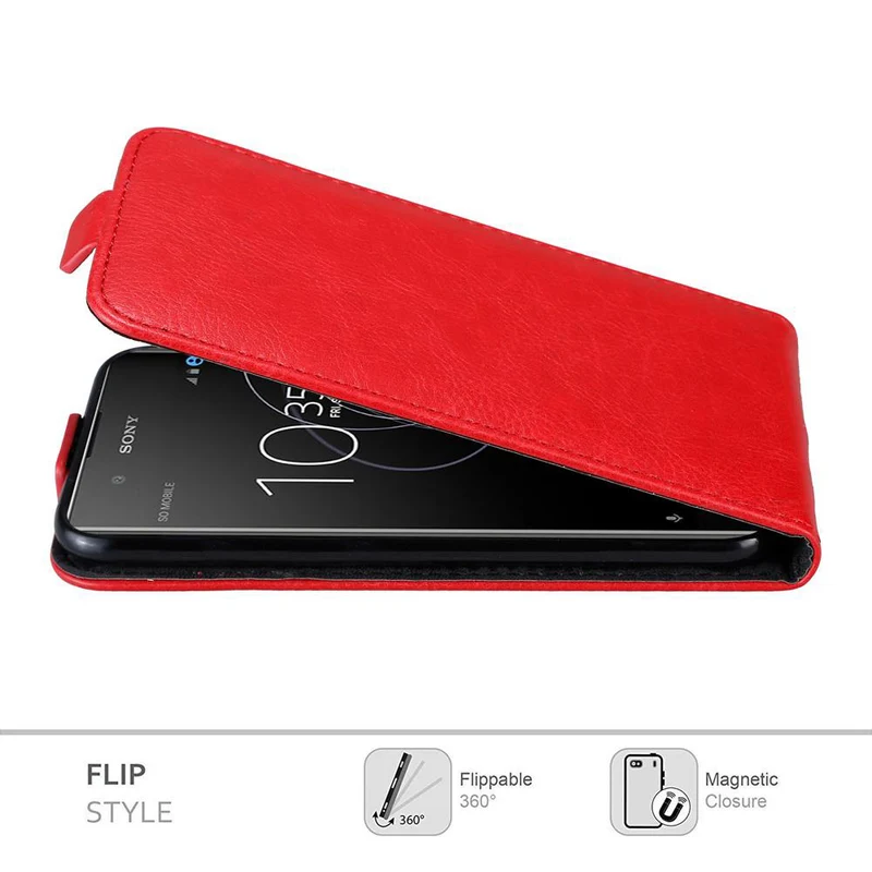 Cadorabo Hülle kompatibel mit Sony Xperia XA1 PLUS Schutzhülle im Flip Design mit Magnetverschluss