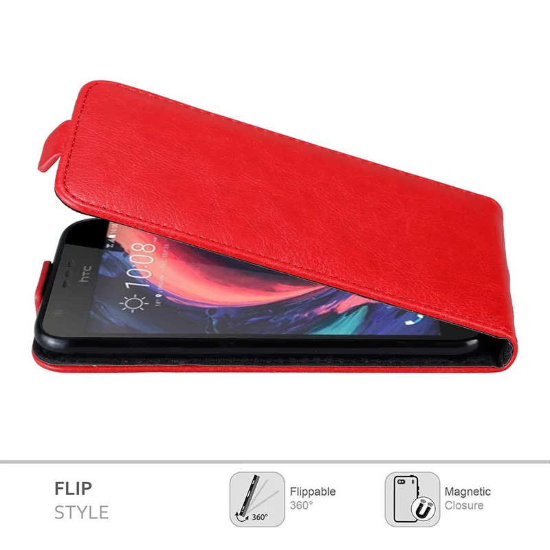Cadorabo Hülle kompatibel mit HTC Desire 10 LIFESTYLE / Desire 825 Schutzhülle im Flip Design mit Magnetverschluss