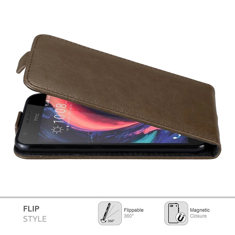Cadorabo Hülle kompatibel mit HTC Desire 10 LIFESTYLE / Desire 825 Schutzhülle im Flip Design mit Magnetverschluss