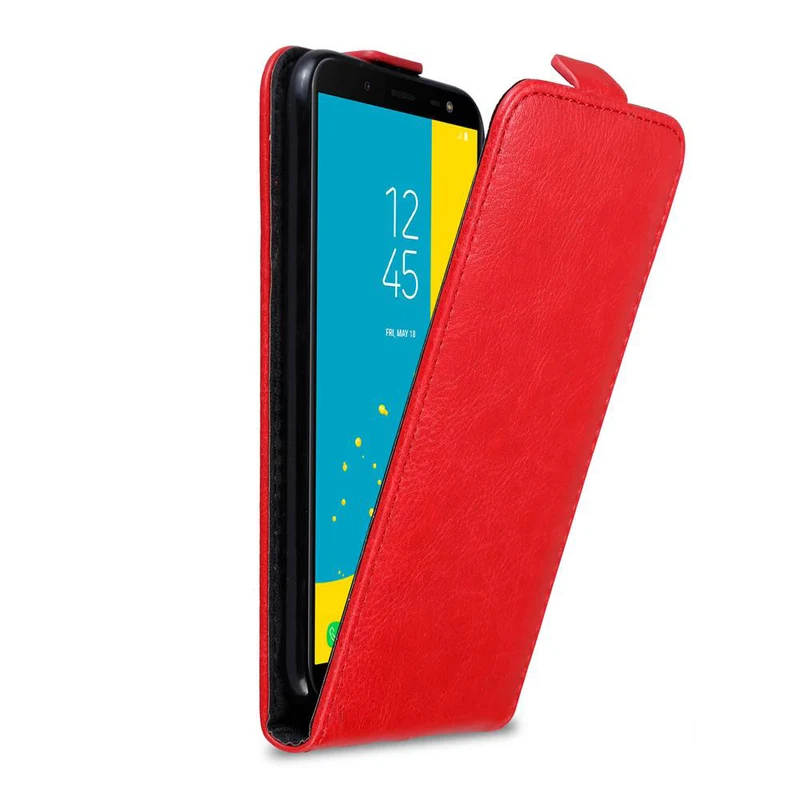 Cadorabo Hülle kompatibel mit Samsung Galaxy J6 2018 Schutzhülle im Flip Design mit Magnetverschluss