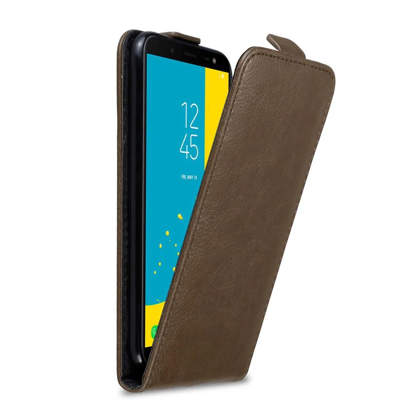 Cadorabo Hülle kompatibel mit Samsung Galaxy J6 2018 Schutzhülle im Flip Design mit Magnetverschluss