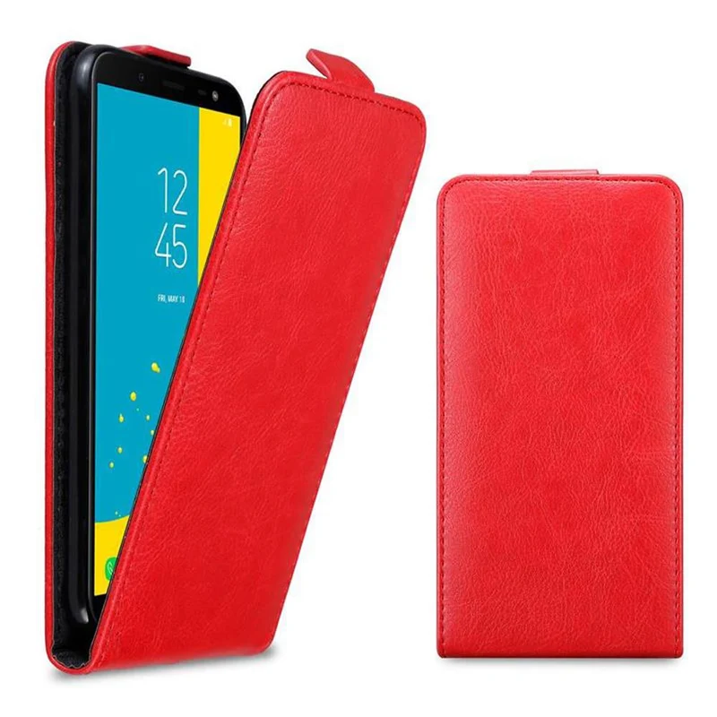Cadorabo Hülle kompatibel mit Samsung Galaxy J6 2018 Schutzhülle im Flip Design mit Magnetverschluss