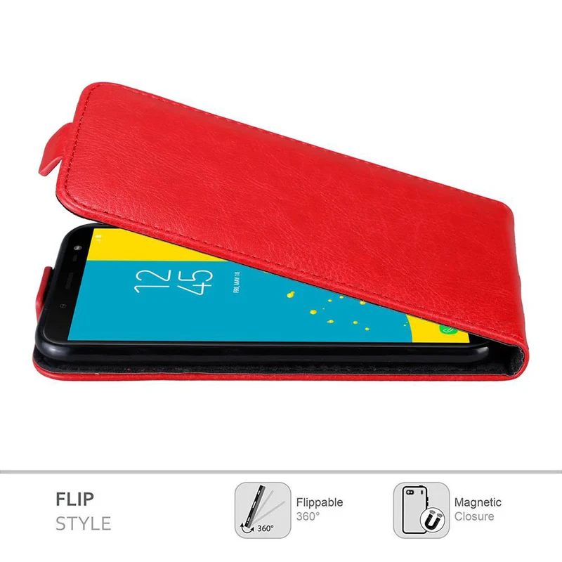 Cadorabo Hülle kompatibel mit Samsung Galaxy J6 2018 Schutzhülle im Flip Design mit Magnetverschluss